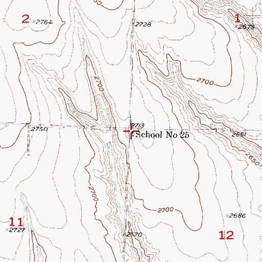 Topographic Map of School Number 25, NE