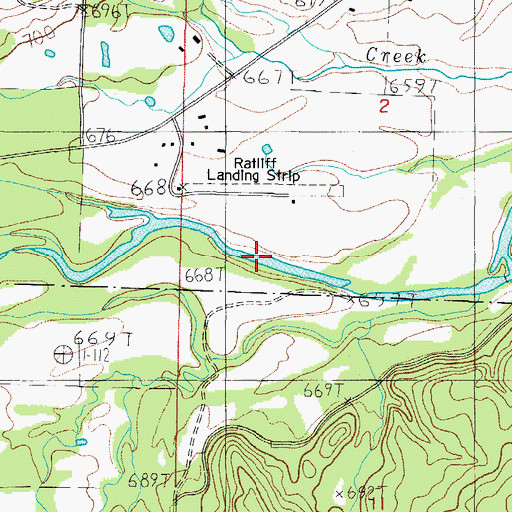 Topographic Map of Ratliff and Sons Ranch Airport (historical), AR