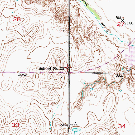 Topographic Map of School Number 25, NE