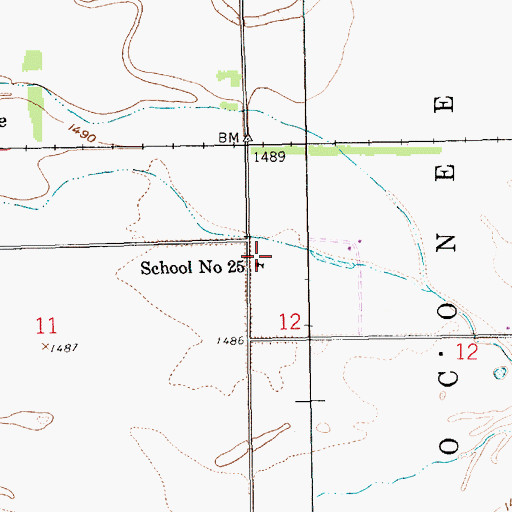 Topographic Map of School Number 25, NE