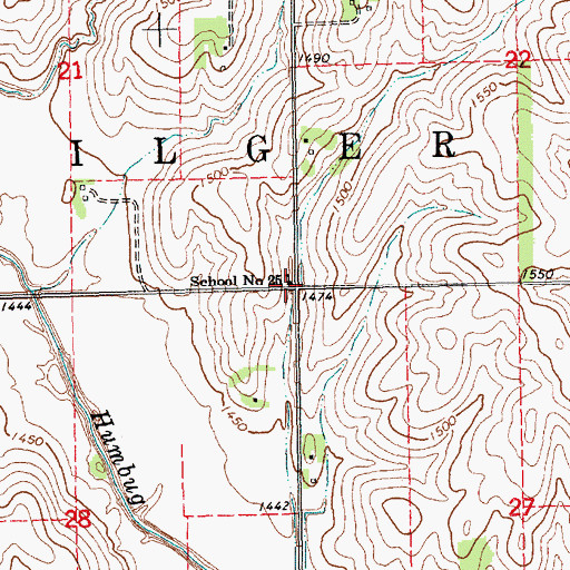 Topographic Map of School Number 25 (historical), NE