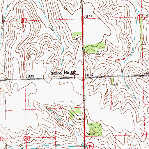 Topographic Map of School Number 25 (historical), NE