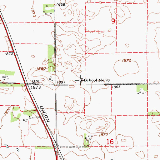 Topographic Map of School Number 26, NE