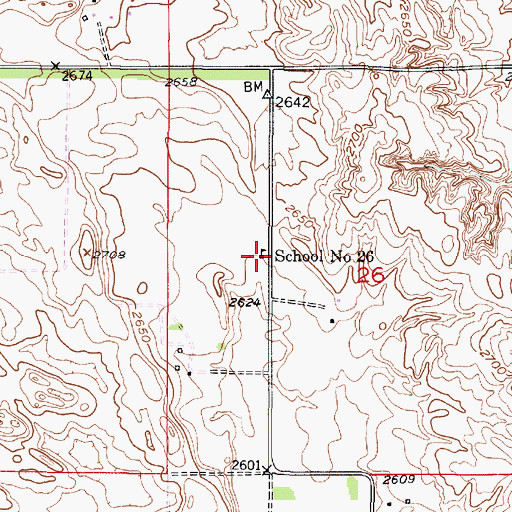 Topographic Map of School Number 26, NE