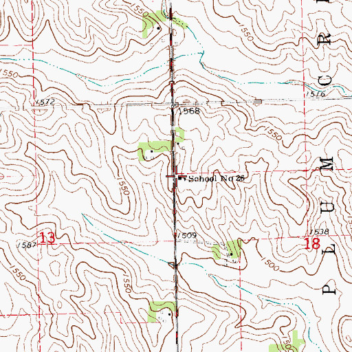 Topographic Map of School Number 26 (historical), NE