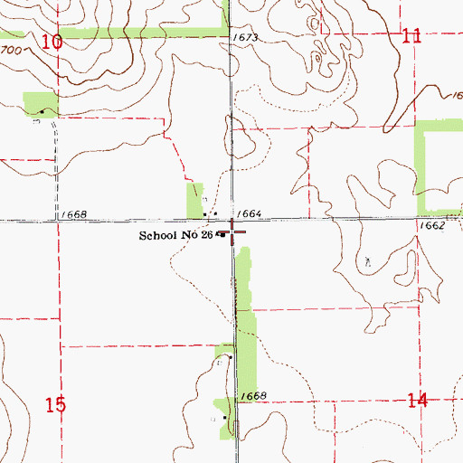 Topographic Map of School Number 26, NE