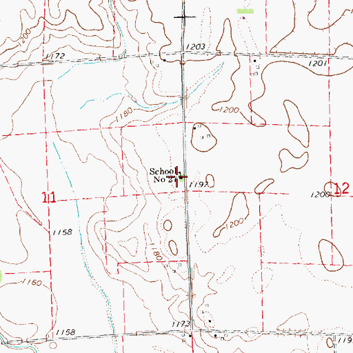 Topographic Map of School Number 27, NE
