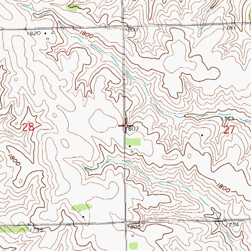 Topographic Map of School Number 27, NE