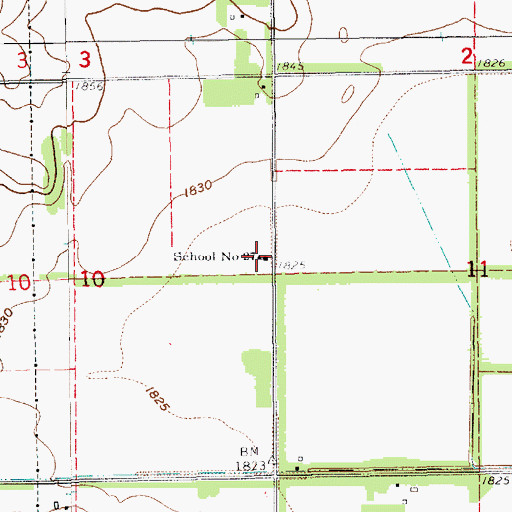 Topographic Map of School Number 27, NE