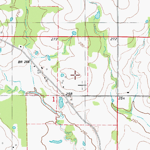 Topographic Map of Ralph Fulmer Field, AR
