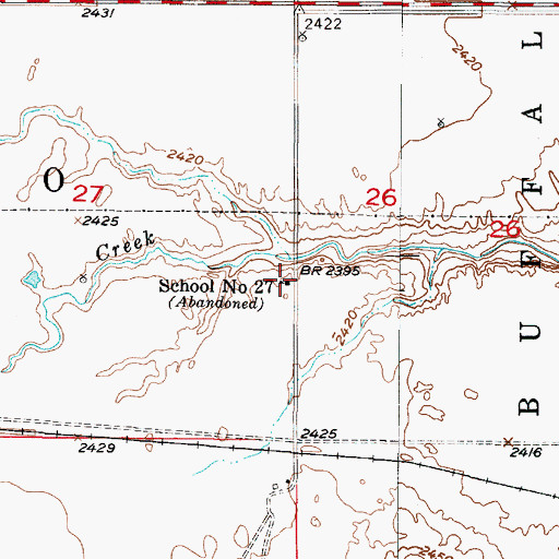 Topographic Map of School Number 27, NE