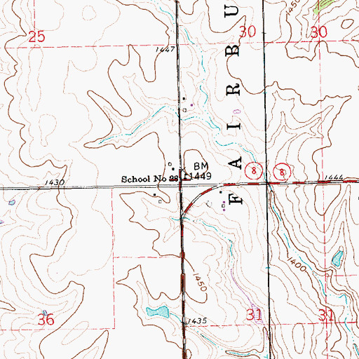 Topographic Map of School Number 28, NE