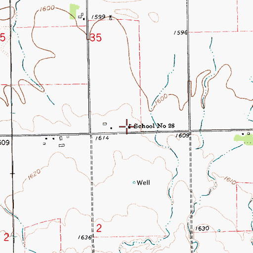 Topographic Map of School Number 28, NE
