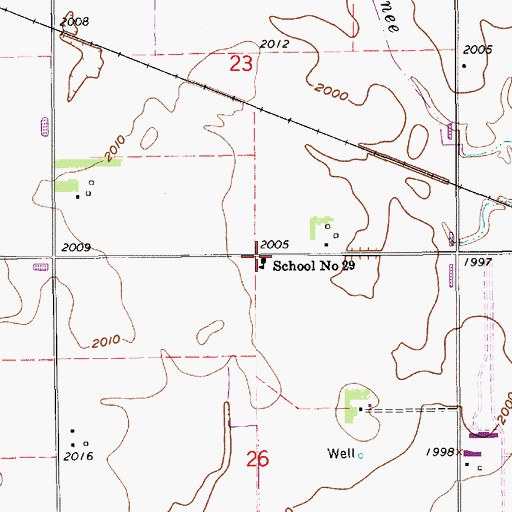 Topographic Map of Rising Star Public School, NE