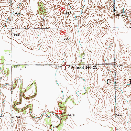 Topographic Map of School Number 29 (historical), NE