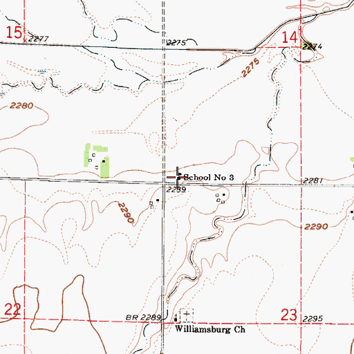 Topographic Map of School Number 3, NE