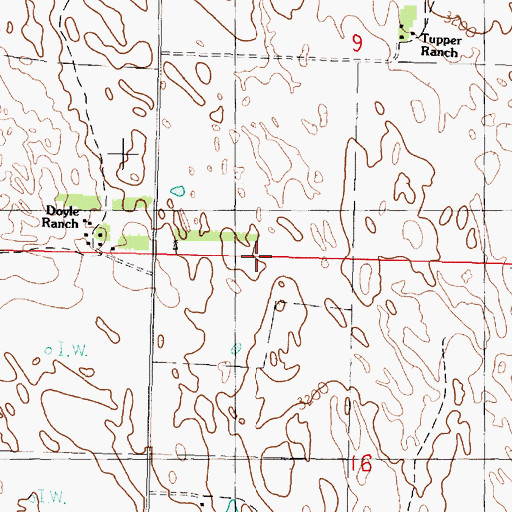 Topographic Map of School Number 3, NE