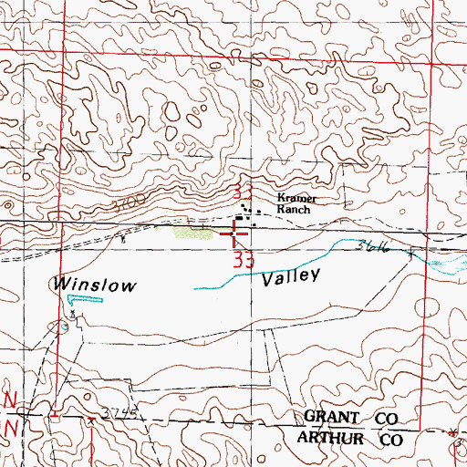 Topographic Map of School Number 3, NE