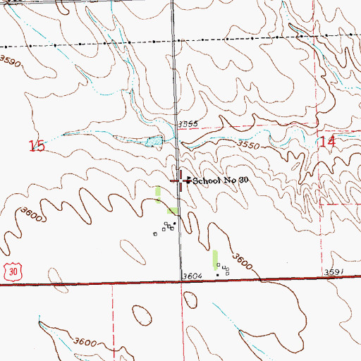 Topographic Map of School Number 30, NE