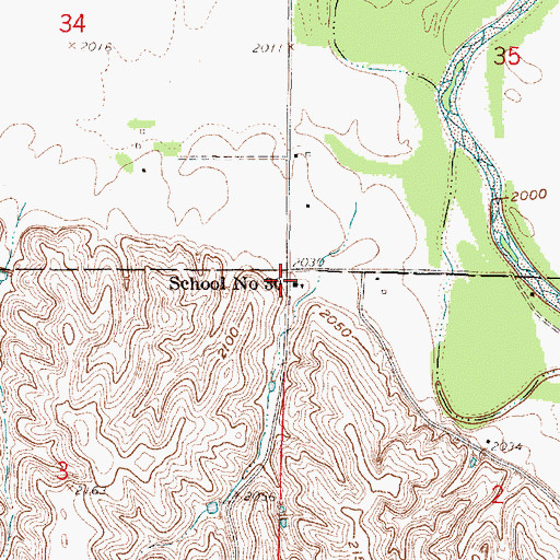 Topographic Map of School Number 30, NE