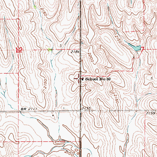 Topographic Map of School Number 30 (historical), NE