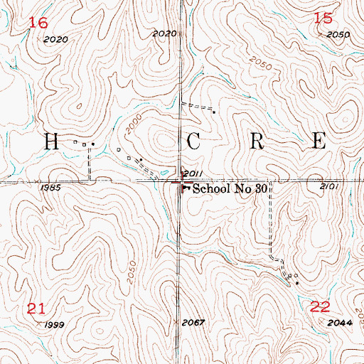 Topographic Map of School Number 30, NE