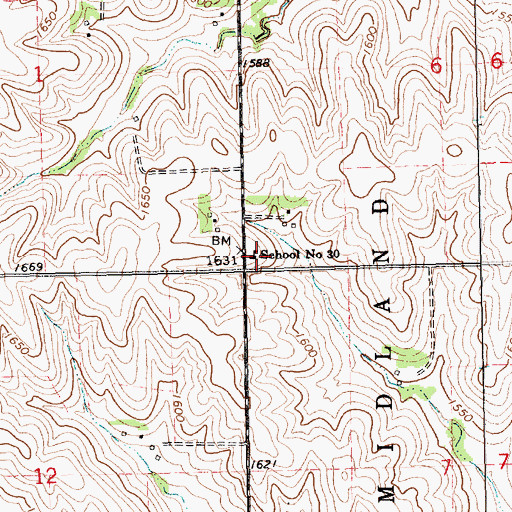 Topographic Map of School Number 30, NE