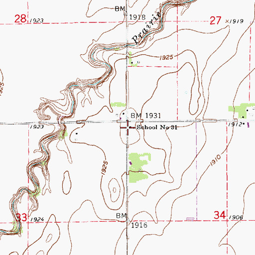 Topographic Map of School Number 31 (historical), NE
