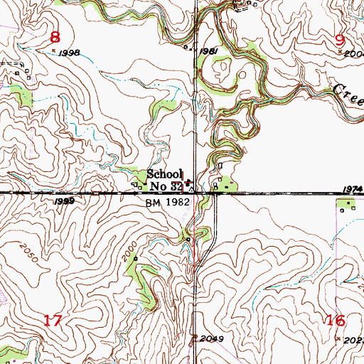 Topographic Map of School Number 32, NE