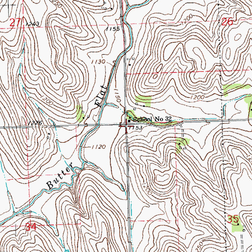 Topographic Map of School Number 32, NE