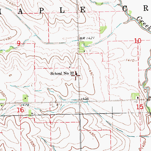 Topographic Map of School Number 32, NE
