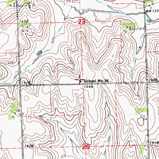 Topographic Map of School Number 32 (historical), NE