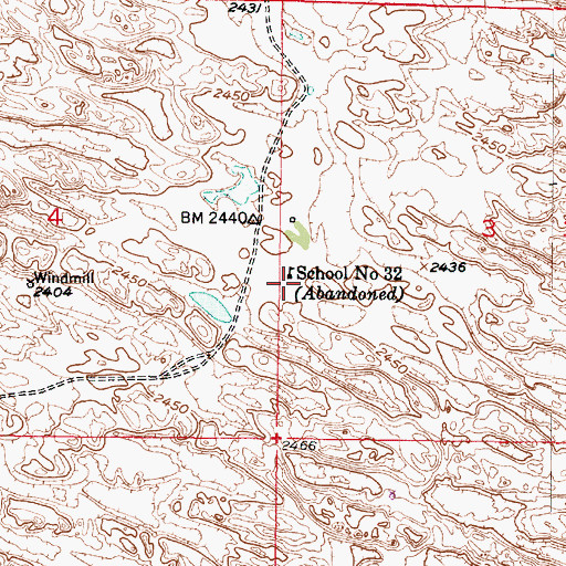 Topographic Map of School Number 32, NE