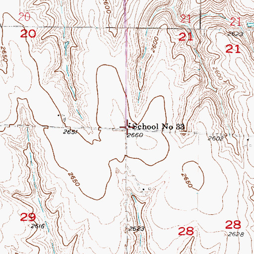Topographic Map of School Number 33, NE