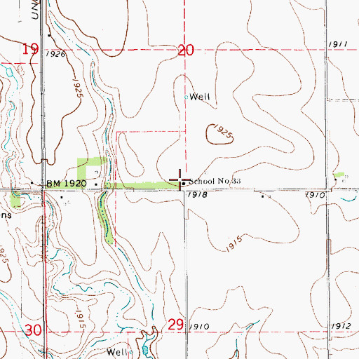Topographic Map of Tri-View Public School, NE