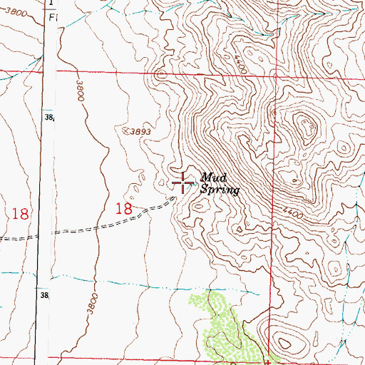 Topographic Map of Mud Spring, AZ