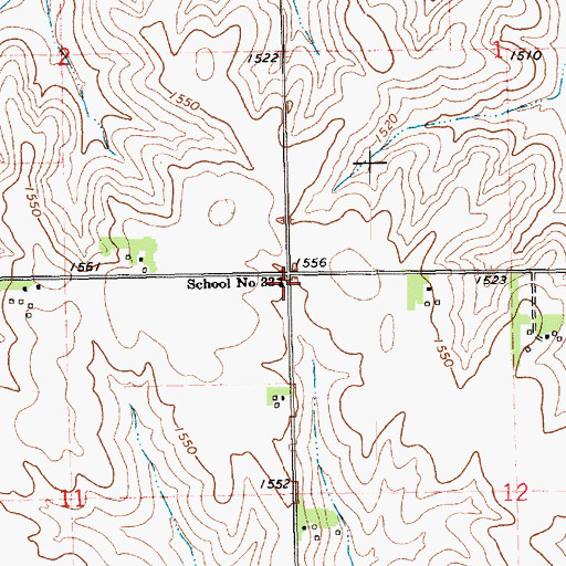 Topographic Map of School Number 33 (historical), NE