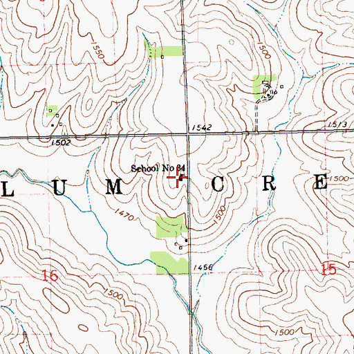 Topographic Map of School Number 34 (historical), NE