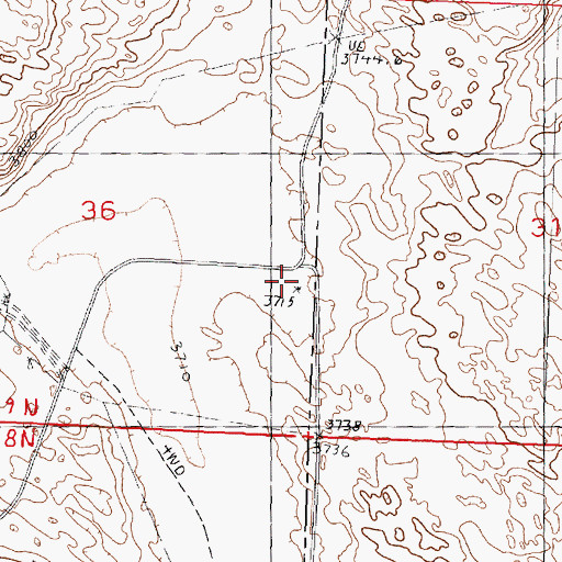 Topographic Map of School Number 34J, NE