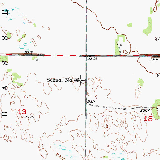 Topographic Map of School Number 35, NE