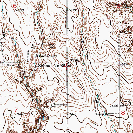 Topographic Map of School Number 35, NE