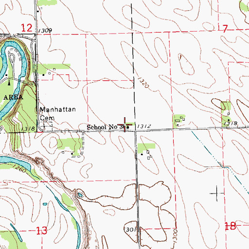 Topographic Map of School Number 36, NE