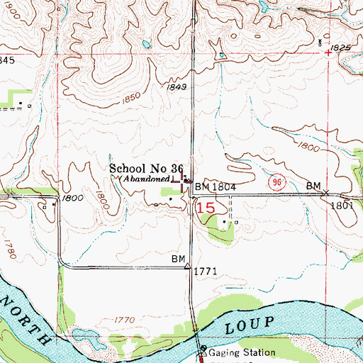 Topographic Map of School Number 36, NE