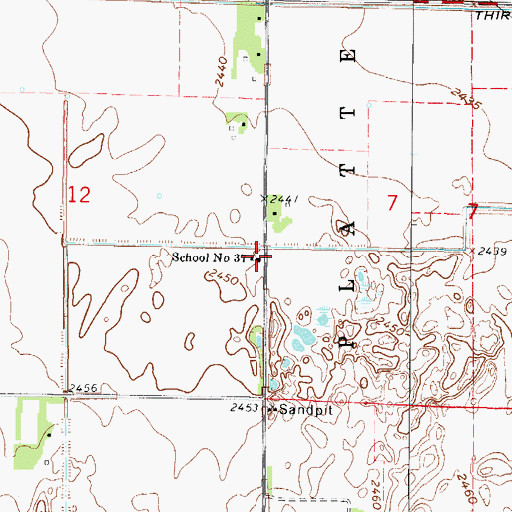 Topographic Map of School Number 37, NE