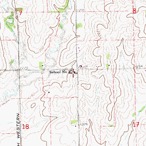 Topographic Map of School Number 37, NE