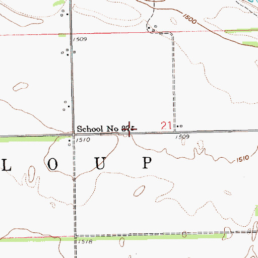 Topographic Map of School Number 37, NE