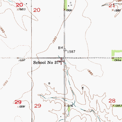 Topographic Map of School Number 37, NE