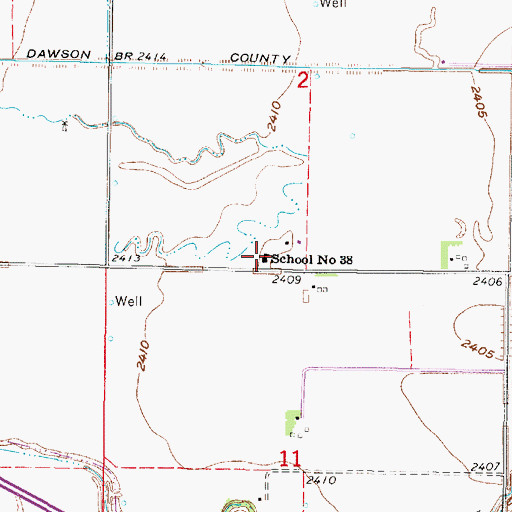 Topographic Map of School Number 38, NE