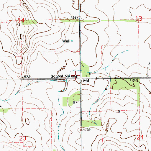 Topographic Map of School Number 38, NE