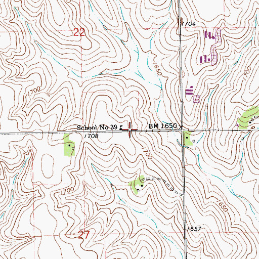 Topographic Map of School Number 39, NE